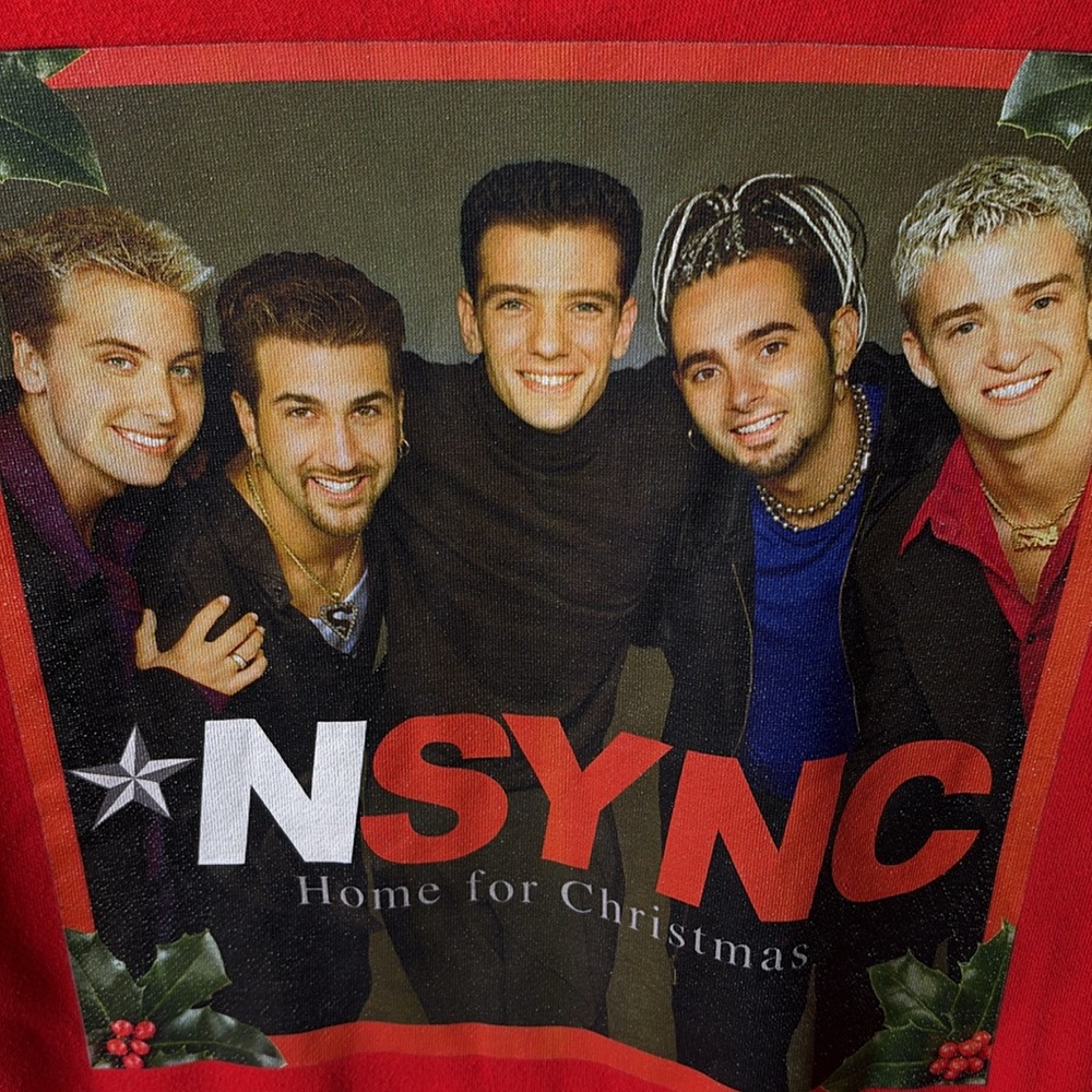 NSYNC Home For Christmas Crop Sweatshirt